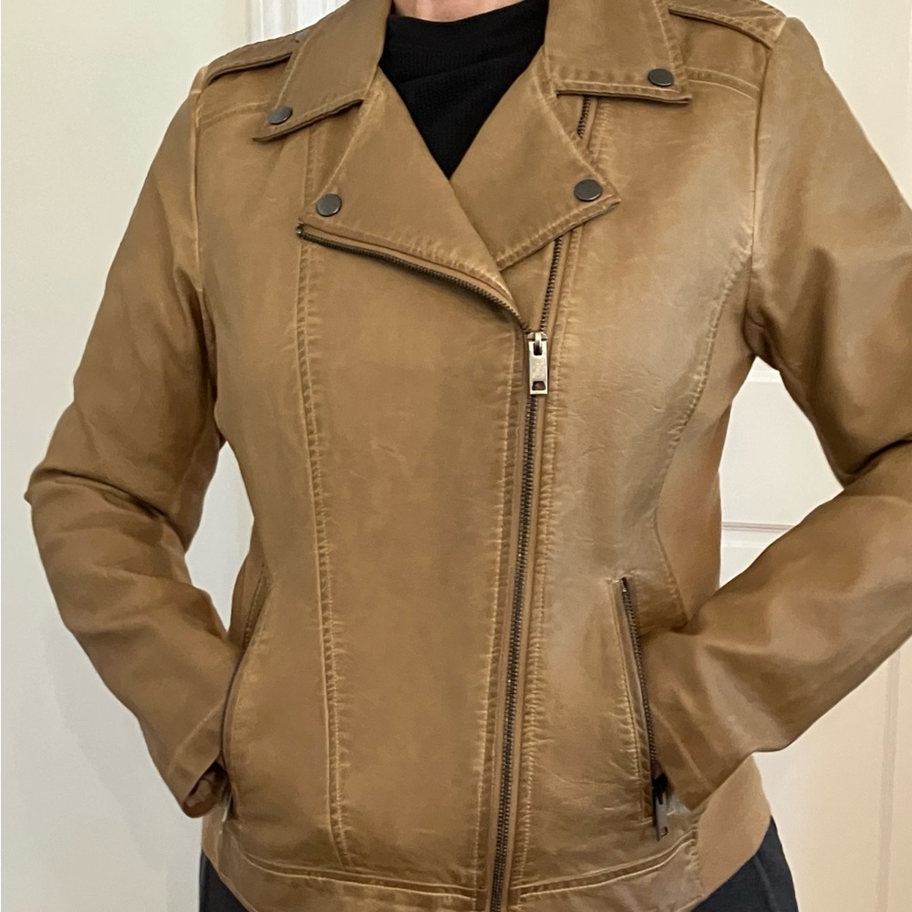 Faux Leather Moto Jacket